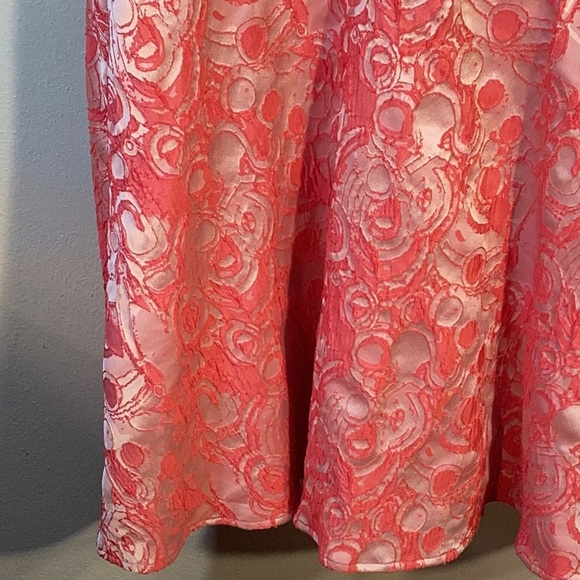 NWT Rickie Freeman Teri Jon Jacquard Sleeveless Tea Length Dress Woman’s Size 14 - Picture 7 of 16